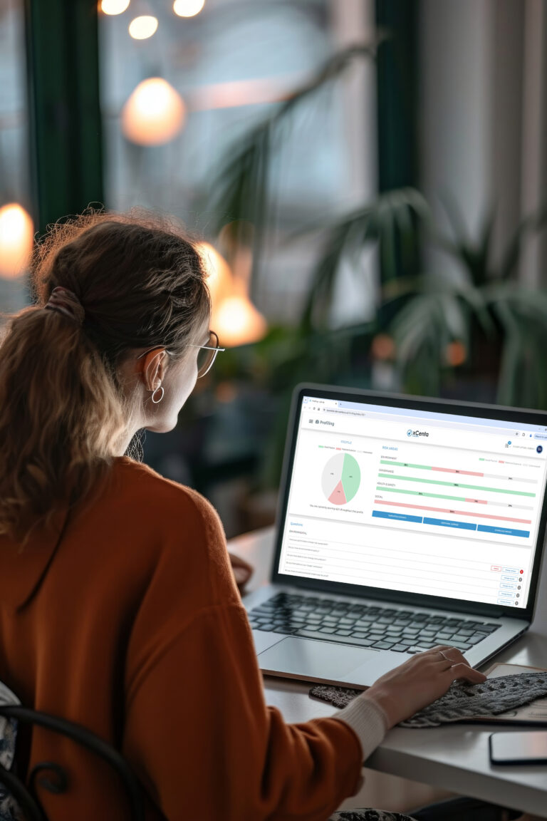 viewing the xCenta Training Matrix on a tablet
